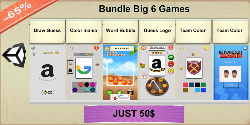Bundle Big 6 Games Unity