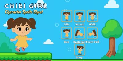 Character Sprite Chibi Cute Girl Character
