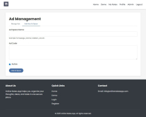 Online Notes Taking App with Powerful Admin Panel Screenshot 4