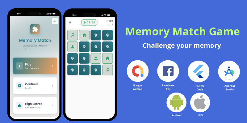 Memory Match Game - Android Flutter