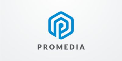 Letter P Hexagon Vector Logo Design v.06