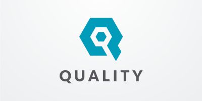 Letter Q Hexagon Vector Logo Design v.09