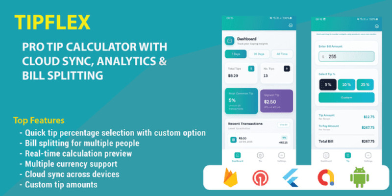 TipFlex – Pro Tip Calculator with Cloud Sync
