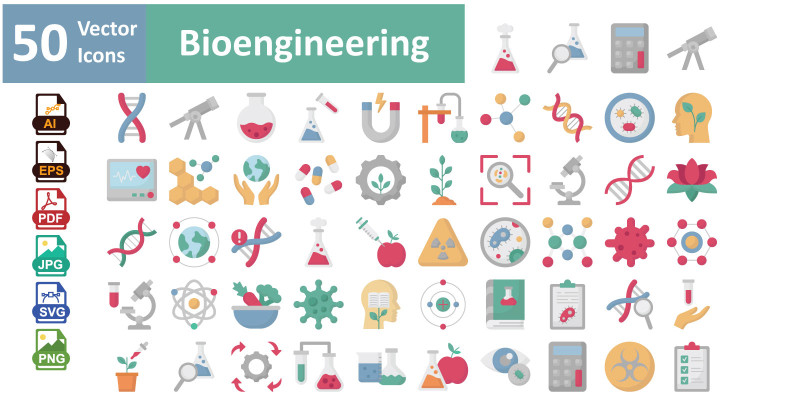 Bioengineering Vector Icons Pack