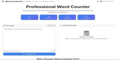 Word Counter Pro - Advanced Text Analysis Tool
