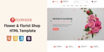  Flower & Florist Shop Website Template