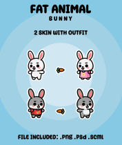 Cute Fat Animal Characters Bundle Screenshot 1