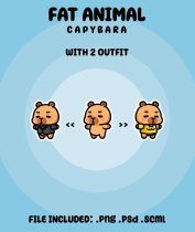 Cute Fat Animal Characters Bundle Screenshot 2