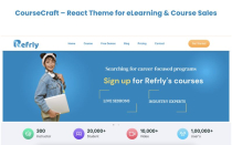 CourseCraft – React JS Theme Screenshot 1