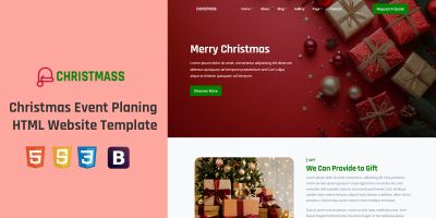 Christmas Event Planing Website Template