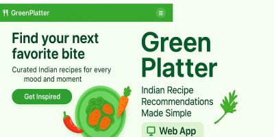 GreenPlatter - Recipe Recommendation App