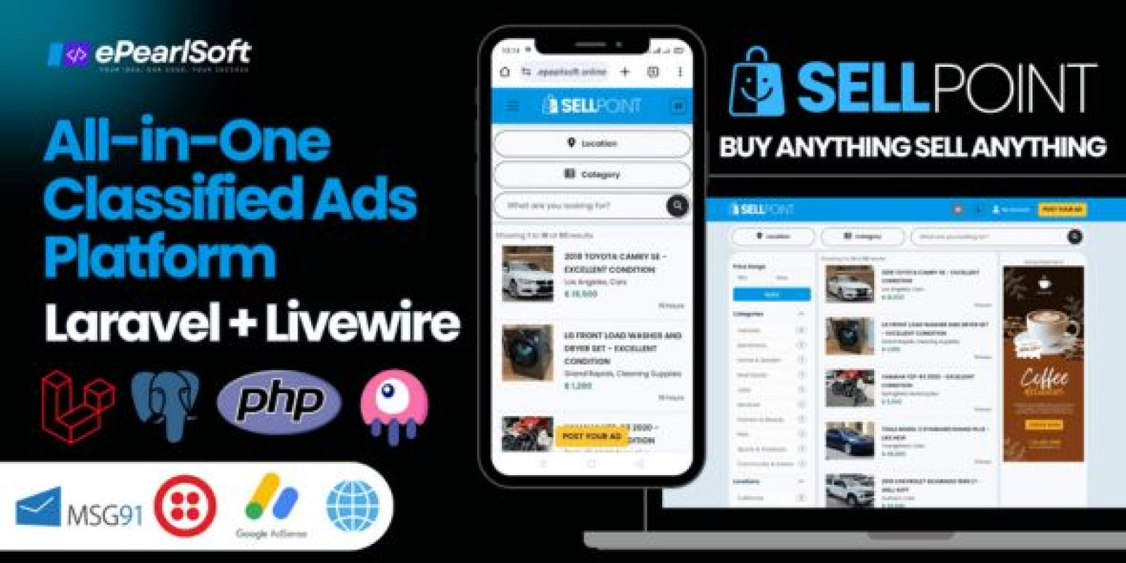 SellPoint – Classifieds PHP ScriptSellPoint – Classifieds PHP Script