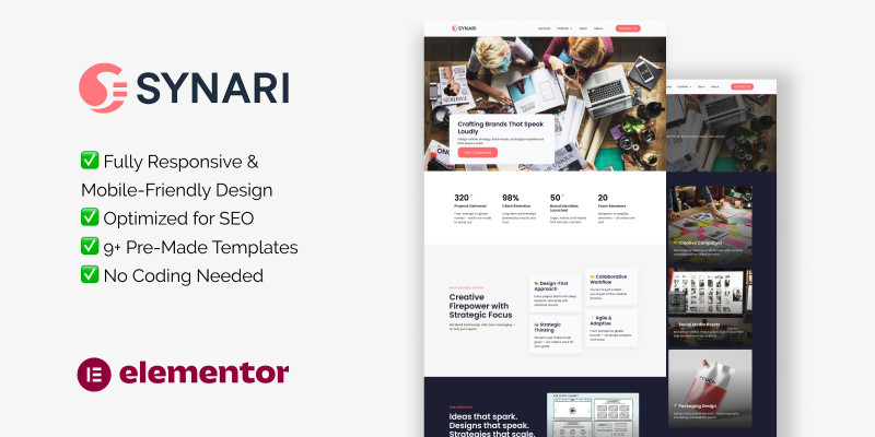 Synari – Elementor Template for Business