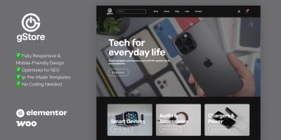 Gadget Hub – WooCommerce Elementor Template Kit