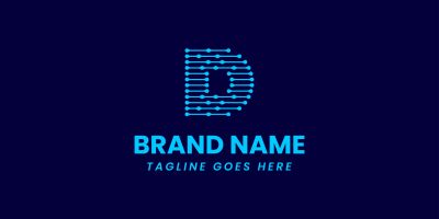 D Letter Tech Industry Logo