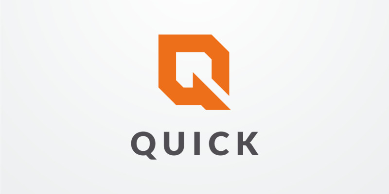 Letter Q Geometric Vector Logo Design v10