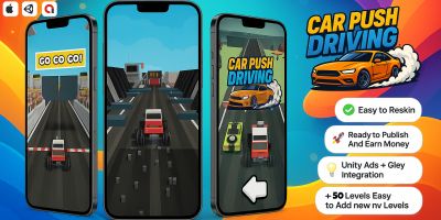 Car Push Driving - Hyper Casual Mobile Unity Game
