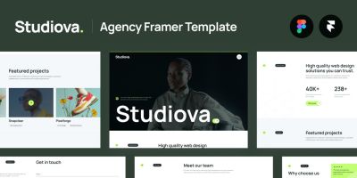 Studiova Agency Framer Template