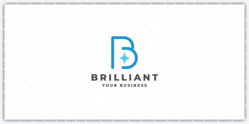 Brilliant Letter B Star Logo