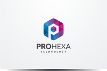 Pro Hexagon Letter P Vector Logo Design Screenshot 1