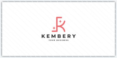 Kembery Letter K Sparkle Logo