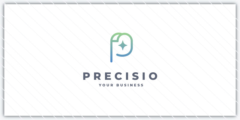 Precisio Letter P Sparkle Logo