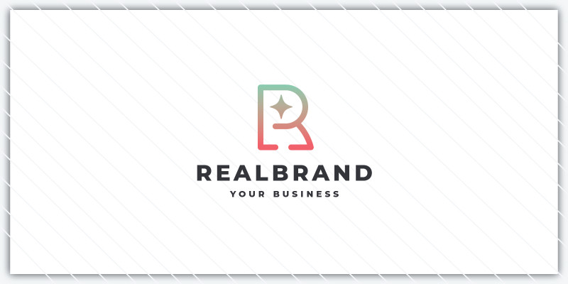 Real Brand Letter R Sparkle Logo