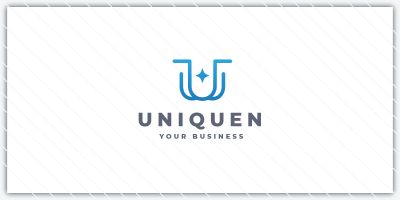 Uniquen Letter U Star Logo