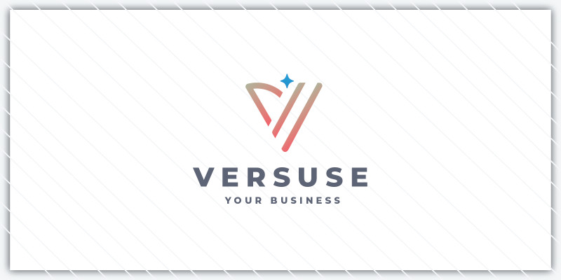 Versuse Abstract V Sparkle Logo