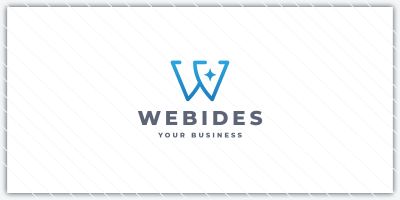 Webides Letter W Star Logo