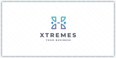 Xtremes Abstract X Sparkle Logo