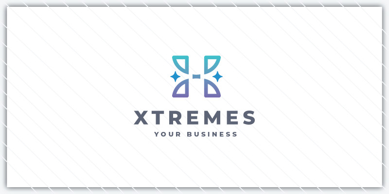 Xtremes Abstract X Sparkle Logo