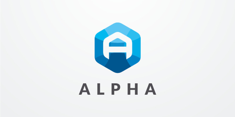 Letter A Hexagon Vector Logo Design v.18
