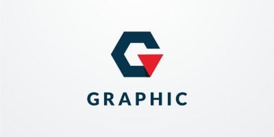Letter G Geometric Hexagon Vector Logo Design v.05