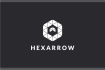 Hexagon Arrow Pixel Logo Design Vector Screenshot 2