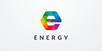 Letter E Hexagon Colorful Vector Logo Design v.20