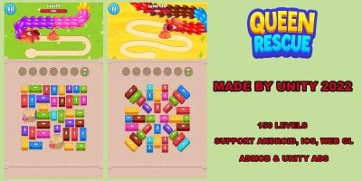 Queen Rescue - Dragon Puzzle Unity Source Code