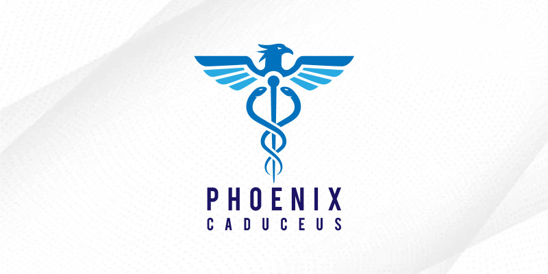 Medical Phoenix Caduceus Snake Logo Healthcare