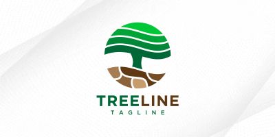 Modern Minimal Circle Tree Logo Design Environment