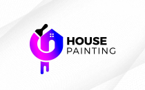 Digital House Painting Brush Logo Design Screenshot 3