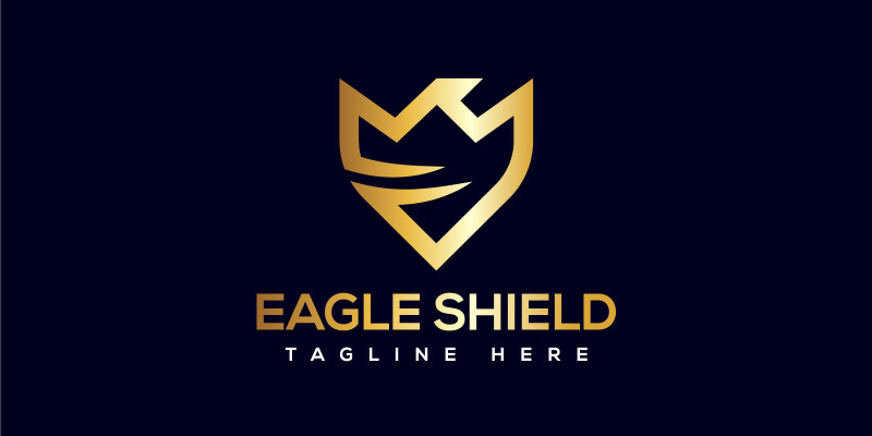 Eagle Shield Logo Golden Shield Security Logo