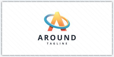 Around Circular Orbit A Letter Logo