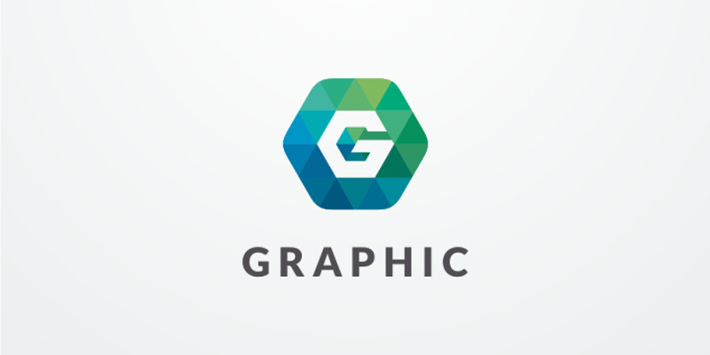 Letter G Geometric Hexagon Vector Logo Design v.13