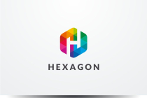 Letter H Hexagon Colorful Logo Design Vector v06 Screenshot 1