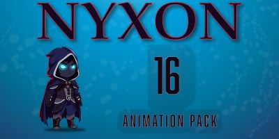 Nyxon Dark Assassin 2D Character with 15 Animation