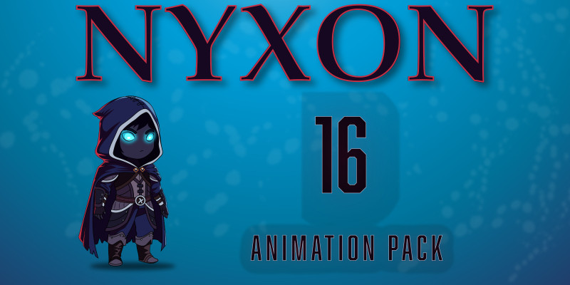 Nyxon Dark Assassin 2D Character with 15 Animation