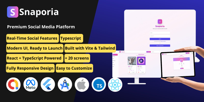 Snaporia - Premium Social Media Platform