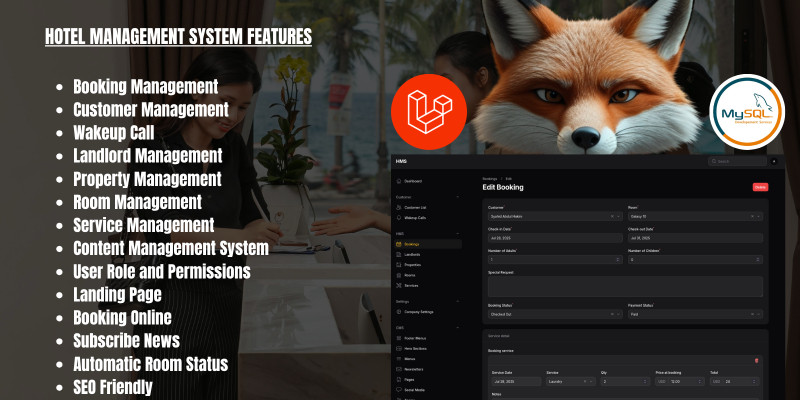 Laravel Hotel Management System Pro