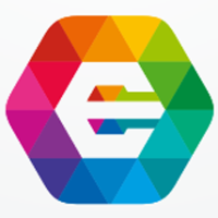 Letter E Hexagon Colorful Logo Design Vector v17