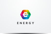 Letter E Hexagon Colorful Logo Design Vector v17 Screenshot 1